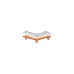 settling tea full logo white