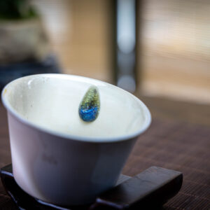 Teacup Green-blue tear drop.